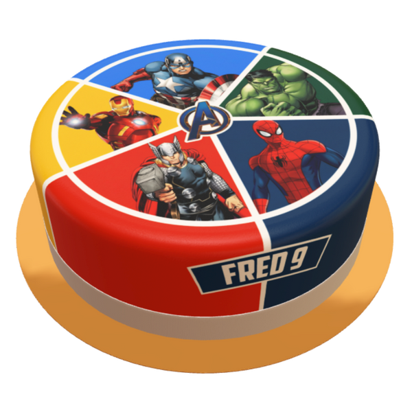 Marvel Heros personalisiert mit Wunschtext, Name und Alter