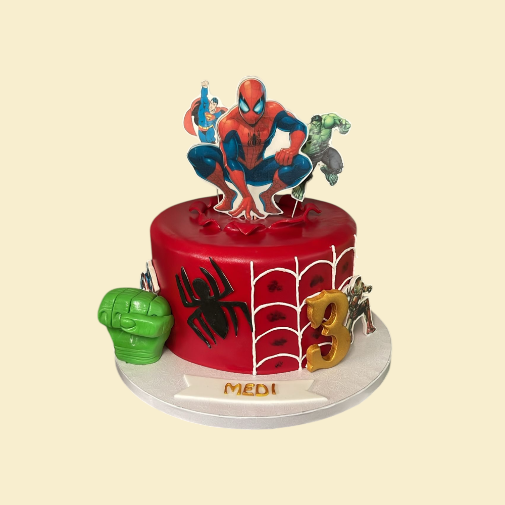 Superhelden Torte Spiderman hulk superman