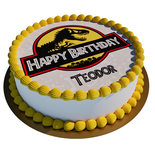 Jurrassic Dinosaurier personalisiert mit Wunschtext