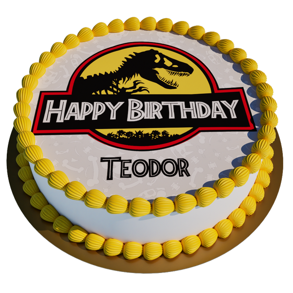 Jurrassic Dinosaurier personalisiert mit Wunschtext