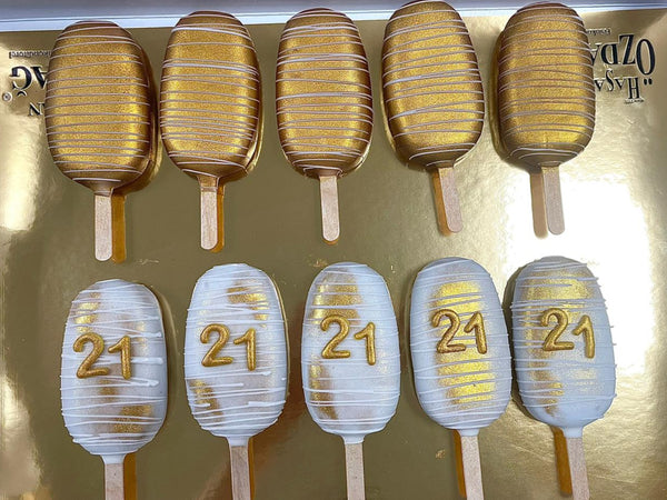 Magnums in weiß gold 