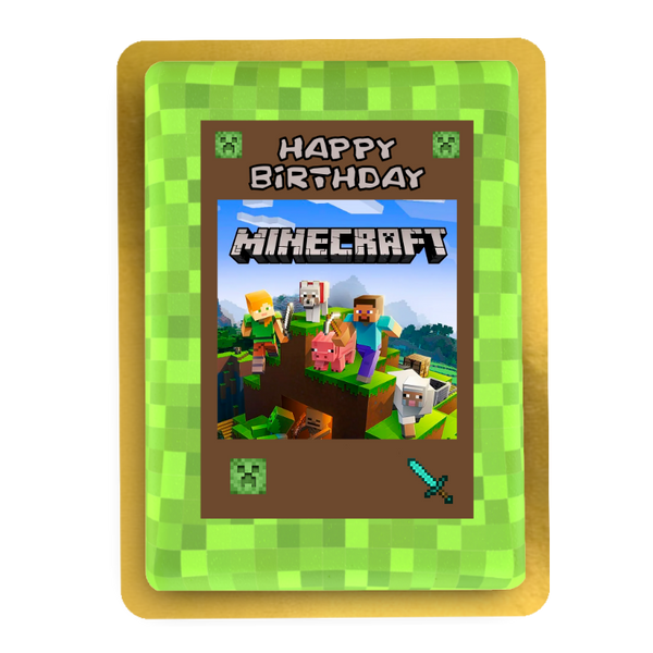 Minecraft Torte personalisiert mit Namen und Alter