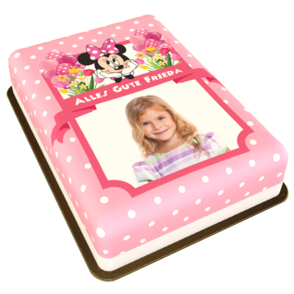 Minnie Torte personalisiert personalisiert mit Wunschfoto,  Namen und Alter