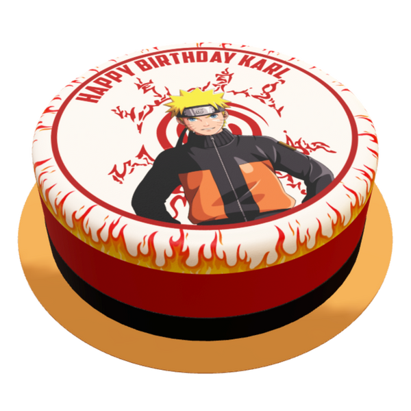 Naruto Torte personalisiert mit Wunschtext, Name und Alter