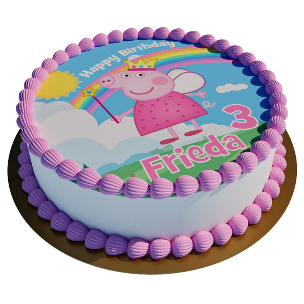 Peppa Pig Fairy personalisiert mit Wunschtext