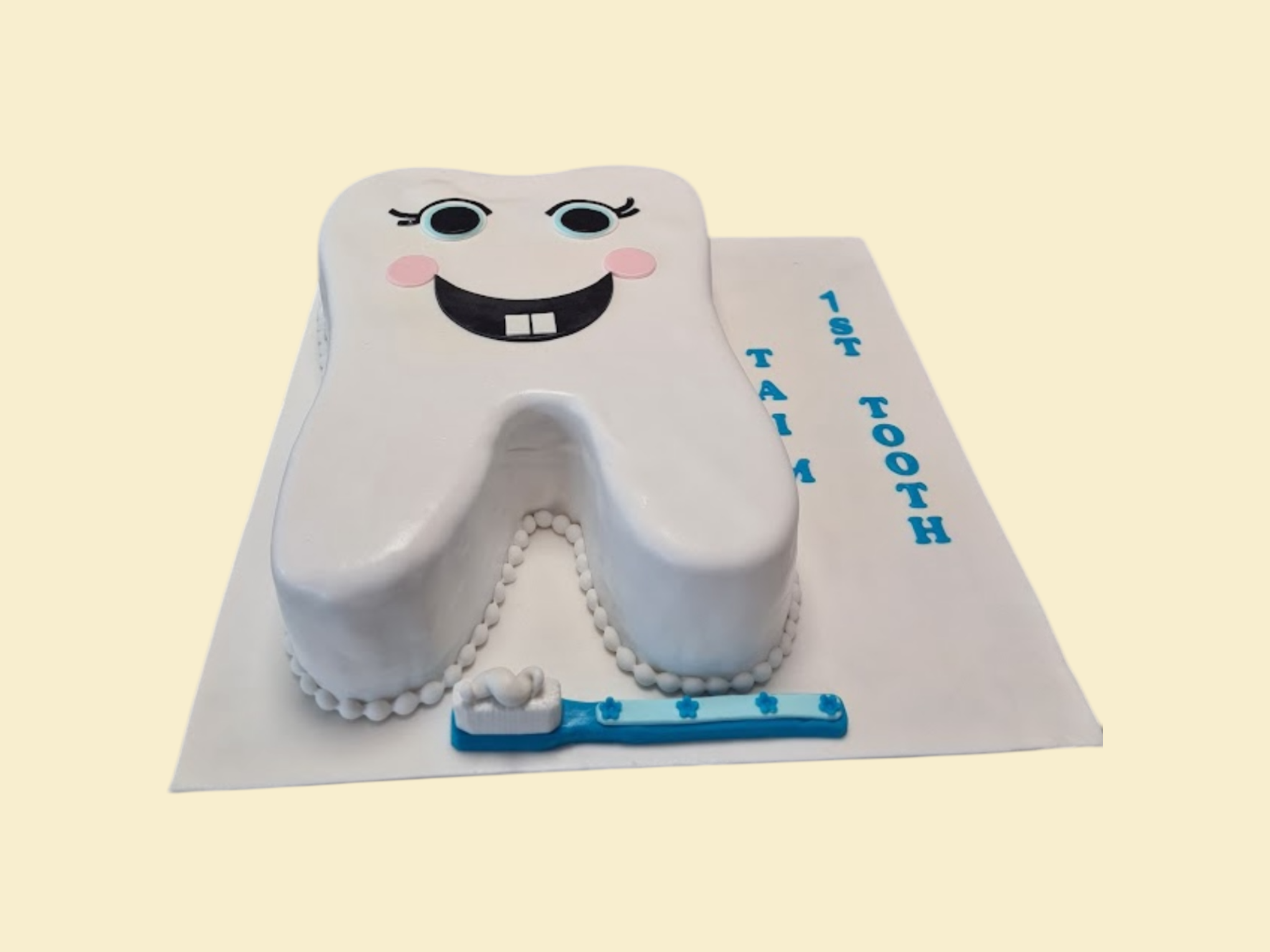 Lustige Zahn-Torte in 3D