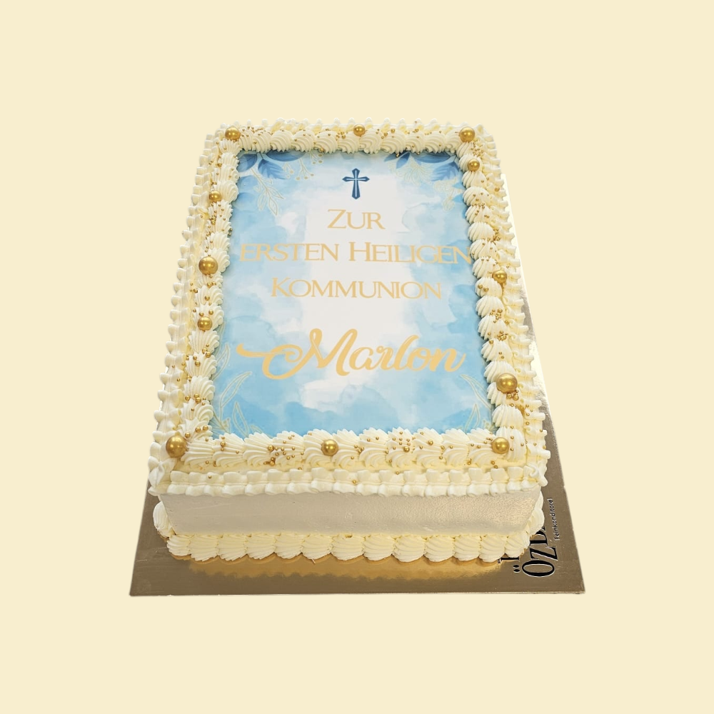 Torte zur Heiligen Kommunion mit Fotodruck