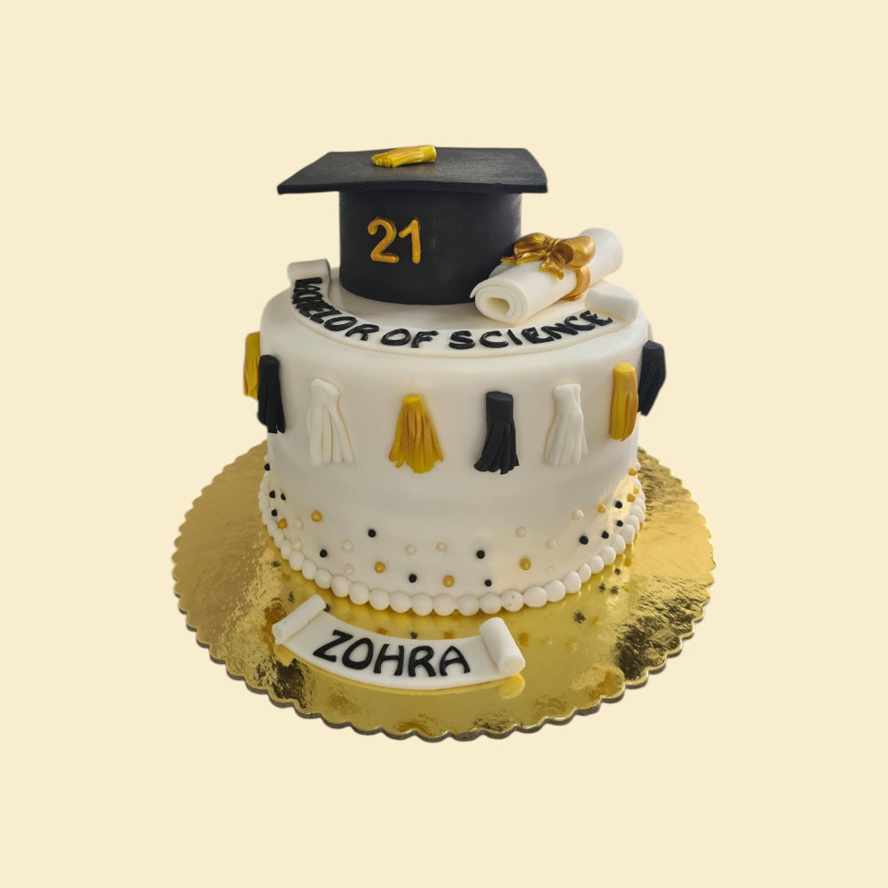 Graduation-Torte  Doktorhut – Edle Abschluss-Torte