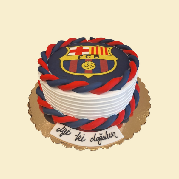 FC Barcelona Fan-Torte – Geburtstagskuchen im Vereinsdesign