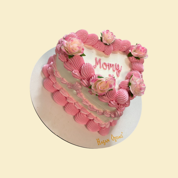Mommy Herz-Torte mit Sahnecreme & Puddingfüllung