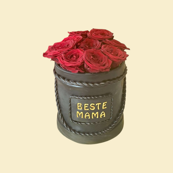Muttertags-Torte Flower Box schwarz Beste Mama