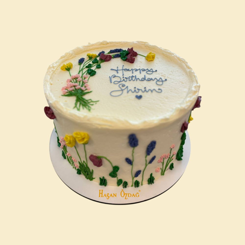 Dein Tag in Blumen – Personalisierte Torte
