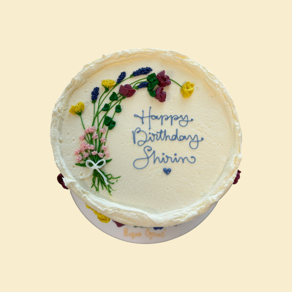 Dein Tag in Blumen – Personalisierte Torte