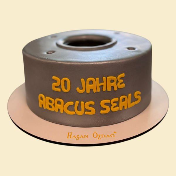 Industrie-Jubiläumstorte "Abacus Seals" – 20 Jahre Präzision