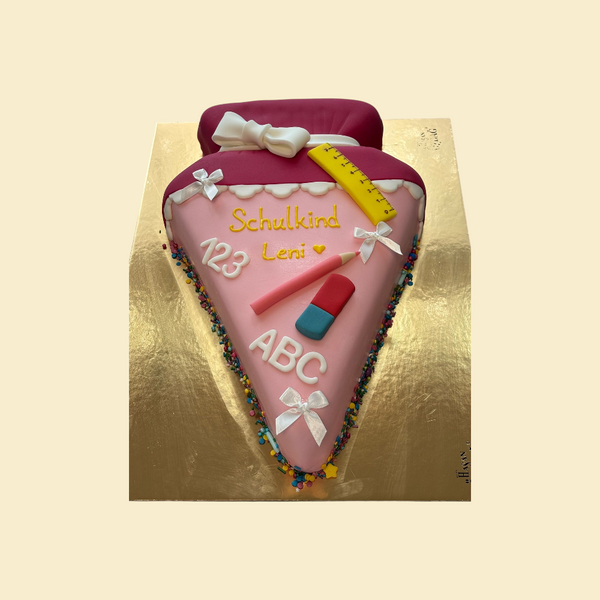 Schultüten-Torte zur Einschulung (Rosa)