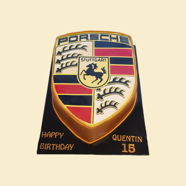 Porsche Geburtstagstorte mit Fondantdruck