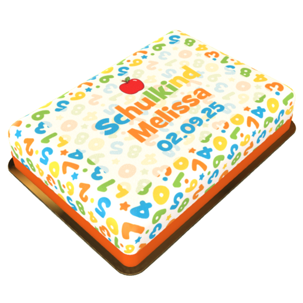 Schulkind-Torte mit Zahlenmotiv – Personalisierte Einschulungstorte