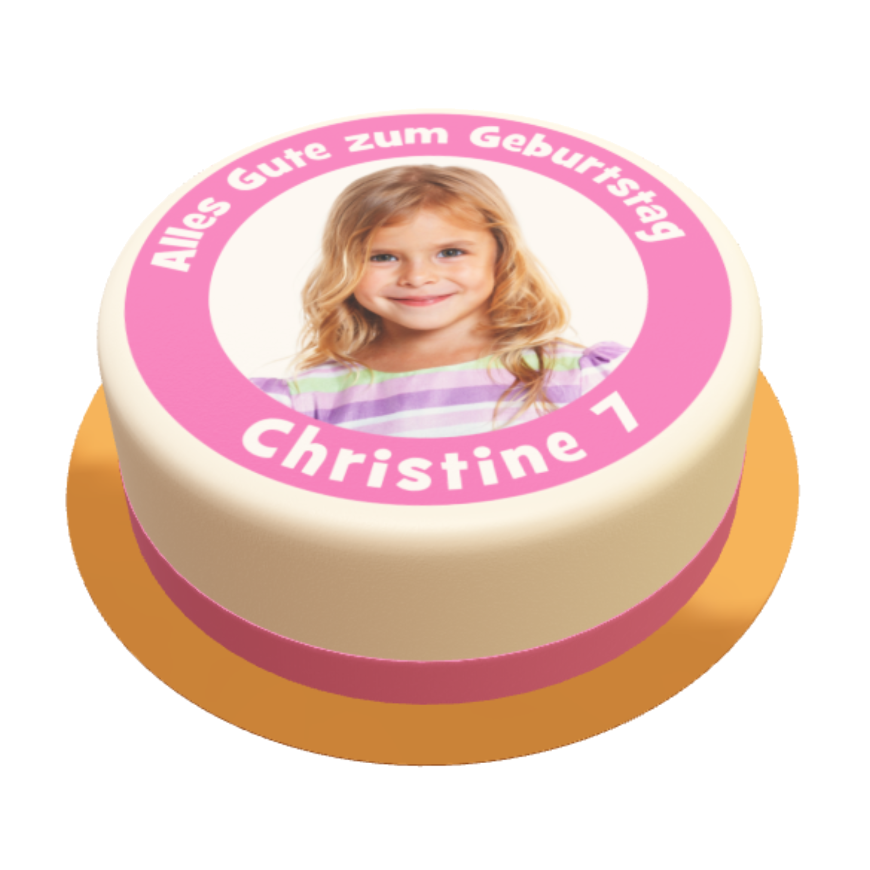 Foto Torte Personalisiert  Mit Bild,  Gruß, Name und Alter