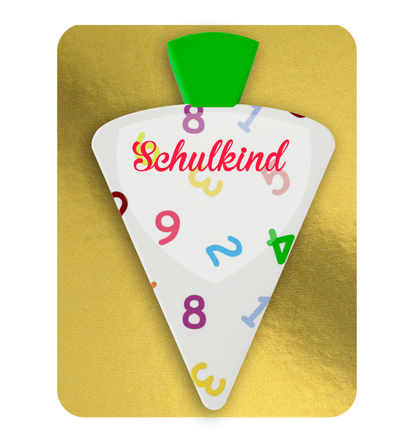 Schultüten-Torte – Zahlen mit buntem Fondantdruck