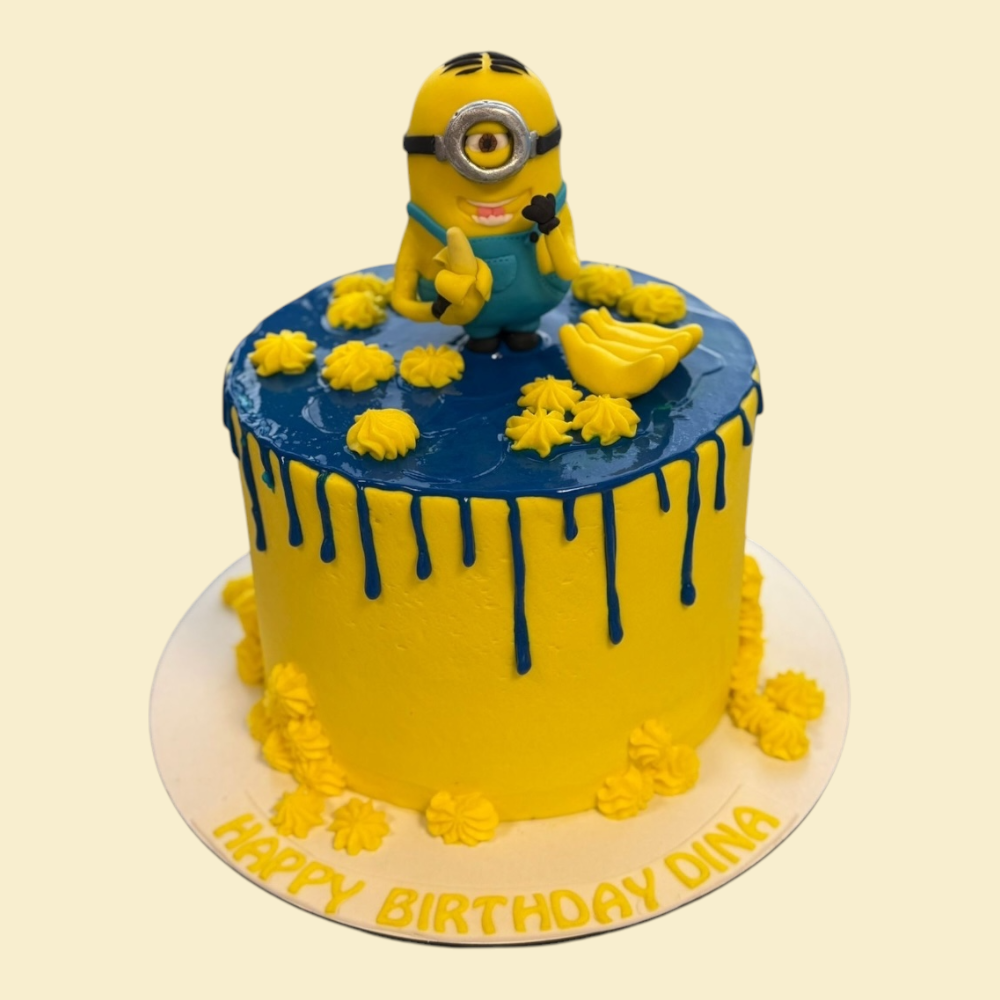 Miniontorte mit modellierter Figur