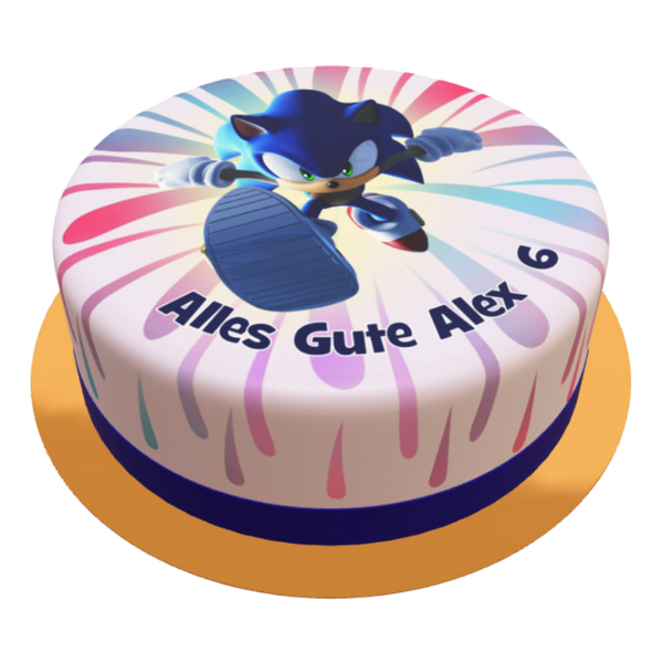 Sonic personalisiert mit Wunschtext, Name und Alter