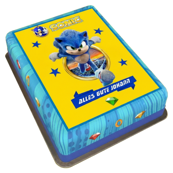 Sonic Torte personalisiert mit Namen und Alter