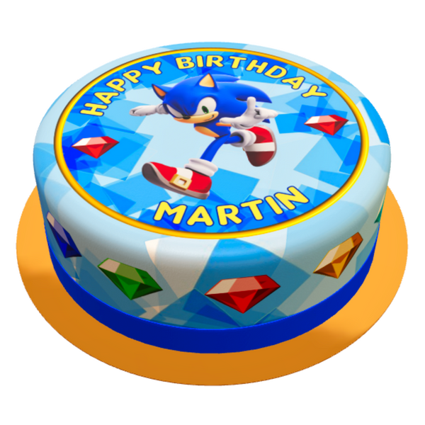 Sonic Torte personalisiert mit Wunschtext, Name und Alter