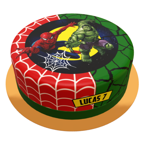 Spiderman & Hulk personalisiert mit Wunschtext, Name und Alter