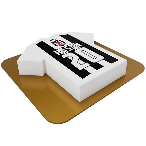 Trikot-Torte Besiktas-Design mit Fondantdruck
