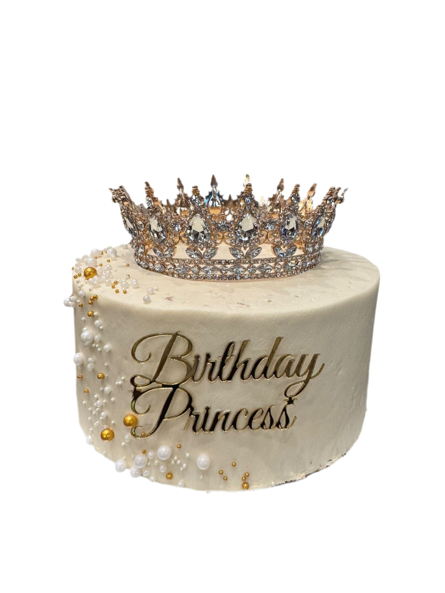 Torte mit Krone und personalisierten Namen