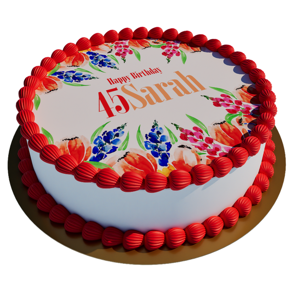 Tulpen Blume mit Wunschtext