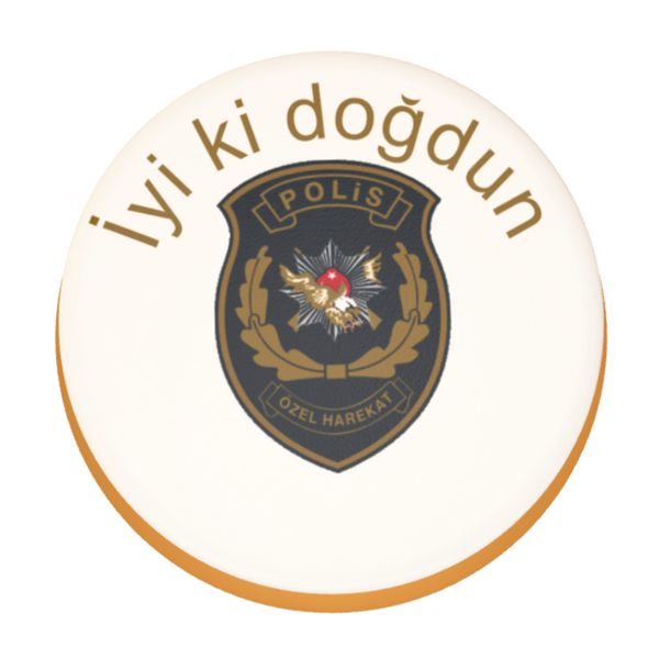 Türkische Polizei mit Wunschtext, Name und Alter