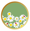 Weiße Blumen personalisiert mit Wunschtext