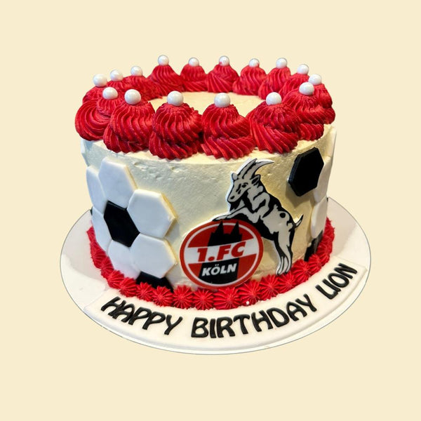 FC Köln Geburtstagstorte – Fußball Fan Torte