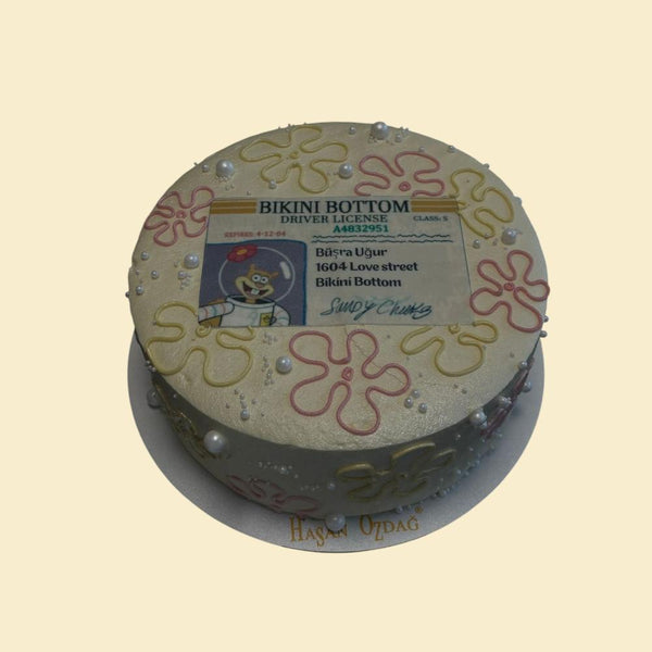 Sandy Cheeks Führerschein Torte
