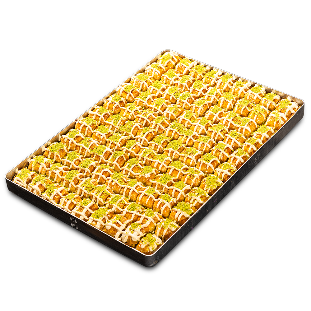 Baklava mit Pistazien und Sesampaste – traditionelles Dessert mit einzigartigem Geschmack.