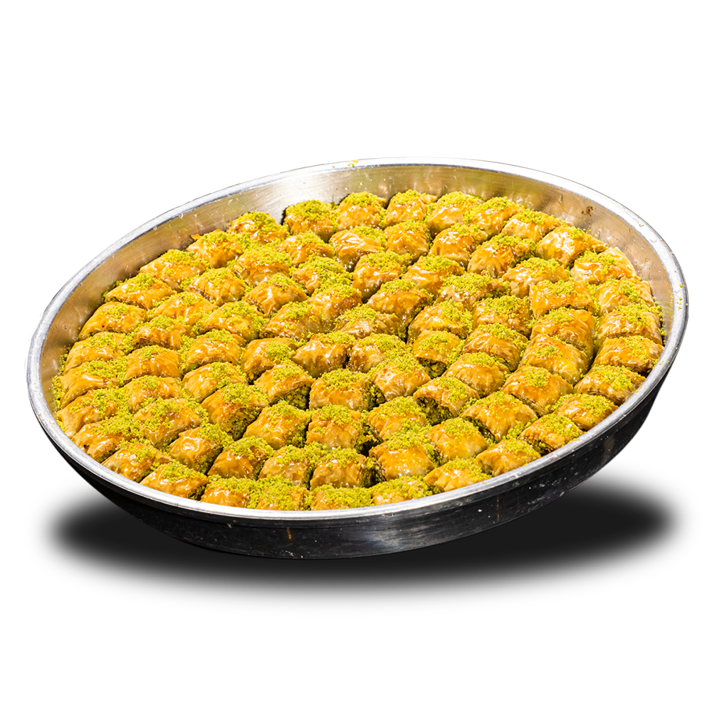 Baklava Blech Sultan mit Pistazien – traditionelles Dessert mit Zuckersirup