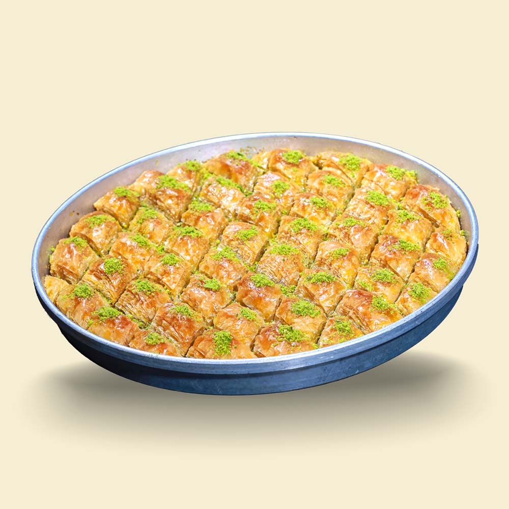 Baklava Tepsi – Antep Fıstıklı Mekik Kesim Baklava