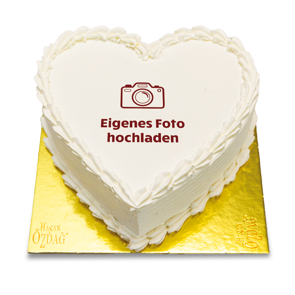 Individuelle Foto-Torte in Herzform