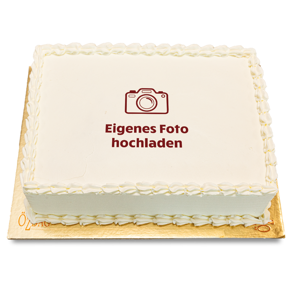 Rechteckige Foto-Torte mit Türkischer Sahne – Dein Bild auf köstlichem Fondant