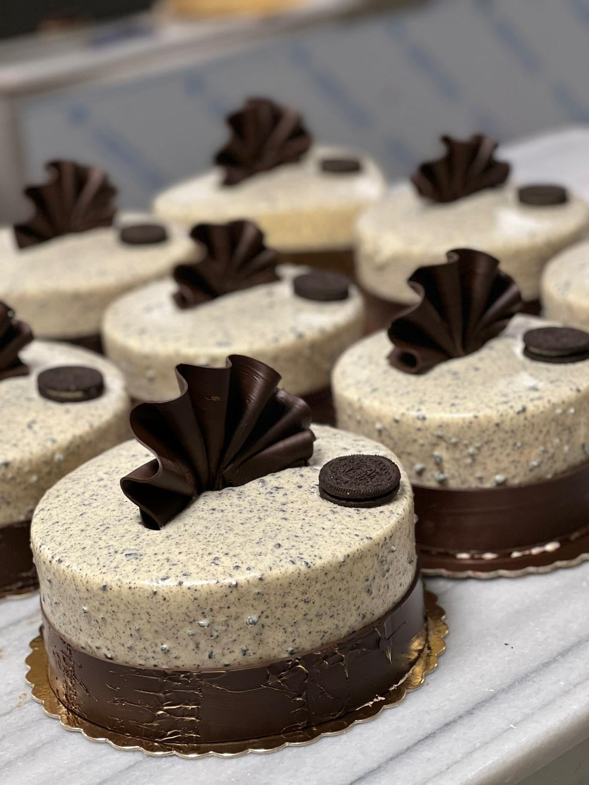 oreo Torte mit vanille schoko überzug